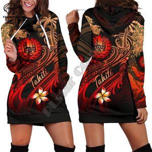 Dames Hoodies Franse Polynesia Tahiti Country Tribal Culture Retro Harajuku 3dprint vrouw lange mouw sweatshirt pullover grappige hoody jurk A3 230301