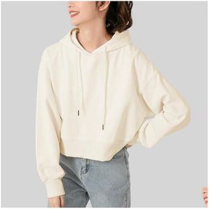 Sweats à capuche pour femmes Sweatshirts 2023 Automne et printemps Femmes Polaire Plover Sweat-shirt Mode Dames à capuche Noir Blanc Manteaux Drop Livraison Ots3Y