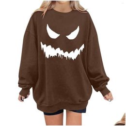 Dames hoodies sweatshirts casual mode Halloween print lange mouw o-neck plover top herfst los sweatshirt vrouwen Koreaanse drop deli dhefw