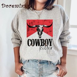 Sweats à capuche pour femmes Sweatshirts Cowboy Killer Sweats à capuche Femme Mode Femmes O Cou Manches Longues Sweat À Capuche Marque À Capuche Casual Tops Pull 230113