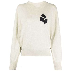 Sweats à capuche pour femmes Sweatshirts Isabel Marant Femmes Designer Pull Pull Classique Col Rond Laine Coton Mélangé Tricot Manches Longues