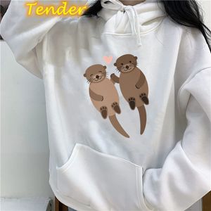 Sweats à capuche pour femmes Sweatshirts Kawaii Sea Otter Animal Hoody Cadeau d'anniversaire Comics Crewneck pour femmes Automne Vêtements Hip Hop Manches longues 230323