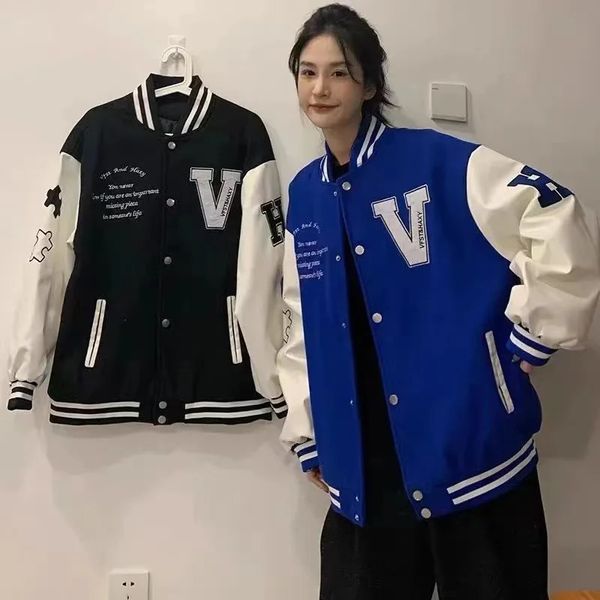 Sweats à capuche pour femmes Sweatshirts Version coréenne Vintage Bomber Jacket Femmes Mode College Uniforme Varsity Baseball Femme Surdimensionné Y2k Streetwear Top 231115