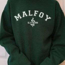 Dames Hoodies Sweatshirts Malfoy House Dark Academia Crewneck College Draco Unisex Shirt Autumn Winter 230224