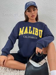Dames Hoodies Sweatshirts Malibu California USA City Dames Sweatshirt Straat Persoonlijkheid Lange mouwen Mode Allmath Tops Warme oversized vrouwelijke trui T2402