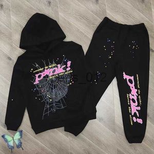 Dames Hoodies Sweatshirts Heren Hoodies Sweatshirts Zwart Bruin Spin Hoodie Sweatshirt Real Photo Trainingspak Spinnenweb Truien Sp5der 555555 Joggingbroek Set x