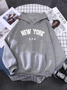 Sweats à capuche pour femmes Sweatshirts New York City USA Sweet-shirt de Pocket Street surdimension