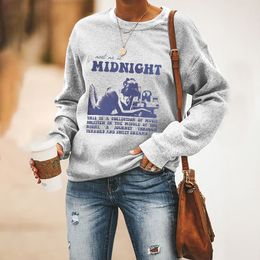 Sweats à capuche pour femmes Sweatshirts Pulls Mode Lettre Imprimer Sweat-shirt Automne Hiver Survêtement à manches longues Casual Crew Neck Pull Streetwear 221122