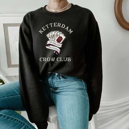 Dames Hoodies Sweatshirts Six of Crows Sweatshirt No Mourners No Funerals Hoodie Retro Ketterdam Crow Club Jumper Kaz Brekker Shadow and Bone Sweatshir J230718