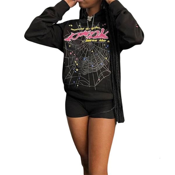 Sweats à capuche pour femmes Sweatshirts Spider Web Graphic surdimensionné à manches longues Teen Girl Automne Pulls Vêtements Streetwear 230828
