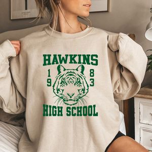 Dames Hoodies Sweatshirts Vintage Hawkins High School Sweatshirt Stranger Things Inspired Sweatshirts Men Women Streetwear Hoodie Hawkins Class of 1983 230113