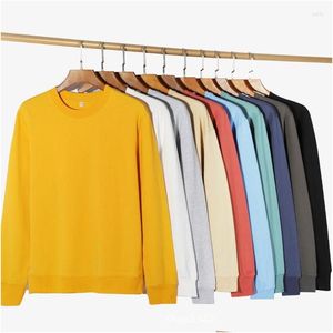 Dames hoodies sweatshirts vrouwen casual vaste kleur los sweatshirt 2023 herfst mode dames plus size katoen plevier vrouw oversiz dhkuz