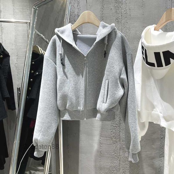 Sweats à capuche pour femmes Sweatshirts Zip Sweat à capuche pour femmes Designer Sweat à capuche à manches longues Cardigan blanc Veste à manchette élastique Femmes Hiver Lettre à capuche Manteau Hood 4w7r