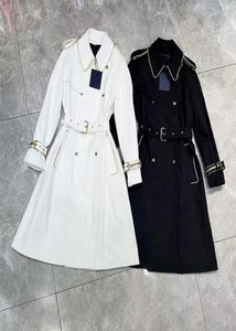 Veste pour femmes Veste-brise de mode Belt Trench Style Maisons chauds décontractés de couleurs noires blancs sl size8085869