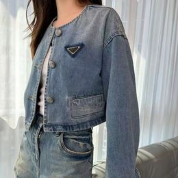 Vestes pour femmes en denim lavage bleu concepteur femme bouge les lettres de luxe chemises femme concepteur vestes jeans détresse tops s-xl