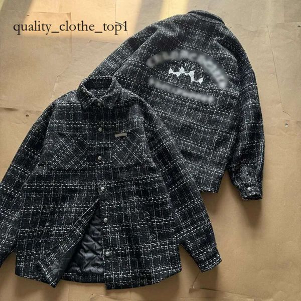 Chaquetas para mujer Diseñador Chrome Corazones de invierno Sudadera con capucha Chaqueta a cuadros suelta Hombres Mujeres Pareja Casual Chromees Abrigo de corazón Manga larga Peso pesado Felpa Tweed Plaid 968