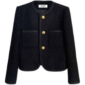 Vestes pour femmes France Vintage Tweed BLANC Automne Kawaii Veste Y2k Veste de base Vêtements de printemps pour Techwear Plus Taille Vêtements pour femmes Vêtements d'extérieur 221007