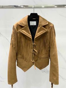 Damesjassen Fringe Coat Heavy Decoration Senior en vrouwelijk temperamentmodel moet binnenkomen 230818