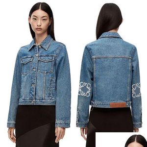 Damesjassen Holle Patch Geborduurd Vroege Lente Super Veelzijdig Denim Jasje Drop Levering Kleding Kleding Bovenkleding Jassen Dhgzj