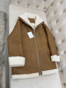 Damesjassen Luxe designer 2023 herfst/winter nieuwe volledig schapenvacht gesneden Ladoma bont geïntegreerde jas