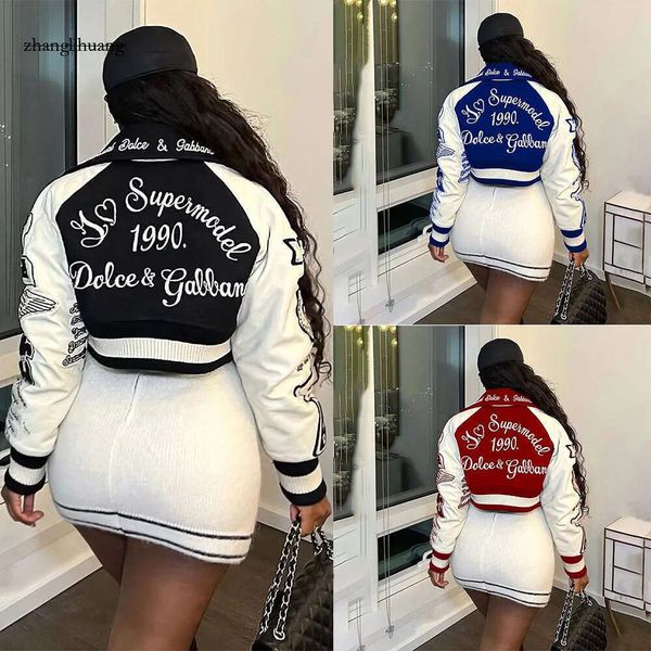 Vestes pour femmes Veste de baseball universitaire Hip Hop Haruku Letterman Patchwork en cuir Y2K Streetwear College Coats Top Women 2023 230114