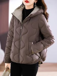 Vestes pour femmes Veste d'hiver Veste d'extérieur pour femmes Vêtements coréens Manteau à capuche en coton Parkas Harajuku Dames matelassées Streetwear 231129