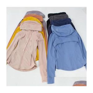 Dames jassen yoga lange mouwen definiëren hoodie sweatshirts jas stevige kleur naakt sport sha taille strakke fitheid losse jogging sporten dhjhq