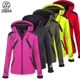 Vestes pour femmes ZOGAA Imperméable Outdoor Alpinisme Zipper Sports Softshell 221122