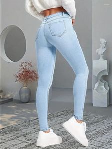 Damesjeans 2024 Dames Stretch Skinny Dame Slim Fit Potlood Meisjes Legging Broek met rechte pijpen Lichtblauw Grijs Zwart Sexy Broek