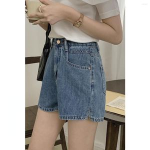 Dames jeans casual high taille rechte denim shorts for dames 2023 Jean zomer Koreaanse stijl los korting