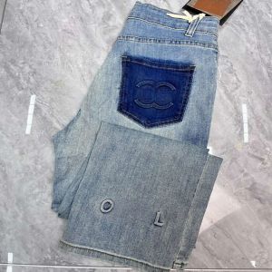 Damesjeans Designerbroek Dames geborduurde cropped denimbroek Luxe slim fit jeans Mode casual jeans met rechte pijpen