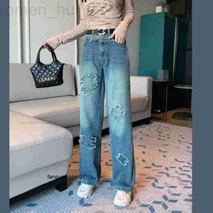 Jeans pour femmes Xiao Xiang Feng Mao Bian Wash Water Denim Pantalons à jambes larges pour 24 Printemps Nouvelle taille haute Slim et jambe droite Towers 44DS