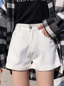 Jeans pour femmes jean short denim femmes pantalon coréen mode mi-taille courte décontractée high street femelle poche
