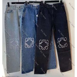 Damesjeans Loewee Jeans Dames Designer Jeans Benen Open Vork Strakke Capri Geborduurde Denim Broek Warme Afslankbroek Modemerk Kleding Loweve Jeans 489