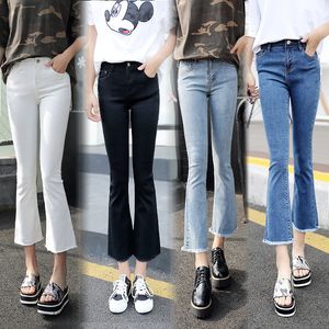 Dames jeans lente zomer vrouwen broek blauwe denim broek voor magere hoogwaardige enkellengte 230308