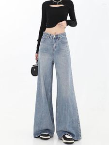 Dames jeans vrouw kleren wide-leng mode vrouwen full-length broek cowboy voor vrouwelijke kleding hoge taille Jean