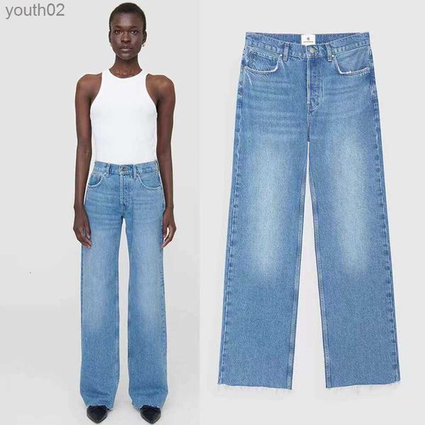 Jeans pour femmes Bing Bing Hugh Designer Jeans Femmes Lavage des anines hautes Pantalons larges X0909 Brand de gros HIGH de gamme 240304