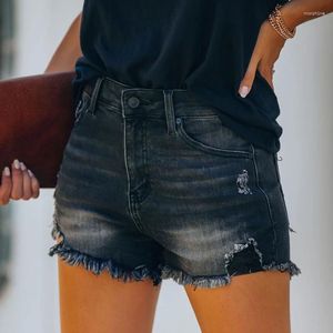 Jeans pour femmes shorts denim pour femmes 2024 à mi-taille
