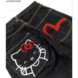 Womens Jeans Y2k voor Vrouwen Harajuku Kawaii Anime Print Patroon Streetwear Hoge Taille Vintage Gothic Casual T231118