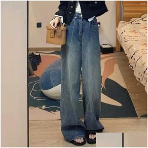 Jeans pour femmes Y2K Wide Leg Baggy Femmes Harajuku Pantalon en denim droit Pantalones surdimensionnés Streetwear Mode coréenne Pantalon lâche Drop Otybf