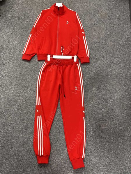 Femmes Joggers Sporting Sweatsuit Vêtements de créateurs Tissus sains de haute qualité Cardigan à manches longues Manteau à glissière avec pantalon décontracté Survêtement Femme Ensemble de deux pièces