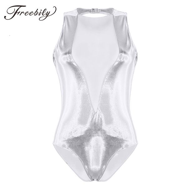 Monos para mujer Romper Sexy Malla holográfica Frente Bodysuit Ropa de baile exótica Fiesta Musical Festival Rave Bodycon 230520