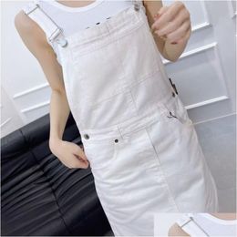 Dames jumpsuits rompers modeontwerper overalls zomer witte zwarte denim kleding casual stijl voor roepingen 26644 drop levering a otsof