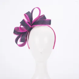 Femmes Kentucky Derby Sinamay Fascinators mariage église course chapeaux bandeau casque T464