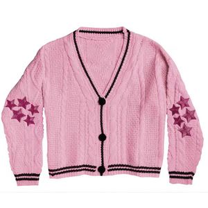 Traines pour femmes T-TEES AUTUME EMPORDEMENT DE LA broderie Cardigan Femmes Vintage Loose Speak Now Knitted Vneck Single Breasted Long Sweater Coat 230808