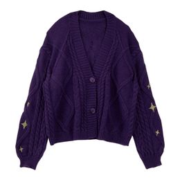 Damen Strick T-Shirts Herbst Winter Vintage Strickjacke Pullover für Frauen Langarm Mantel Modische Street Top Weibliche Jacke 231129