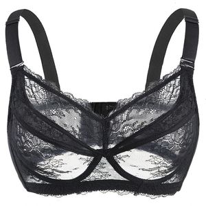 Sous-vêtements de soutien-gorge ultra-minces de dentelle de grande taille de grande taille 34 36 38 42 44 48 B C D E F G H 240430