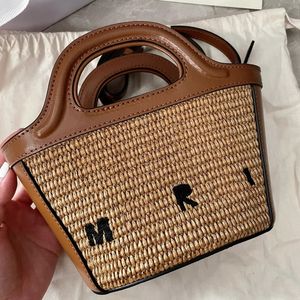 Bolso de paja de rafia de tejido grande para mujer tropicalia micro bolso de mano para hombre Bolsos de playa de hombro de lujo Bolso de mano de viaje de diseñador Crossbody bolso de mano nano rápido Bolso de moda