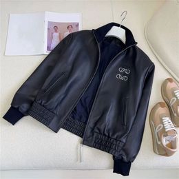 Manteaux de lettres en cuir pour femmes Designer Fashion Fashion Classic Veste en vrac entièrement en cuir américaine