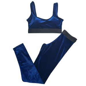 Damesleggings 2-delige yoga-outfits Modeontwerpers Goud Veet Trainingspak Effen kleur Bretels Gympak BH's Top en lange broeksets Print Sportkleding